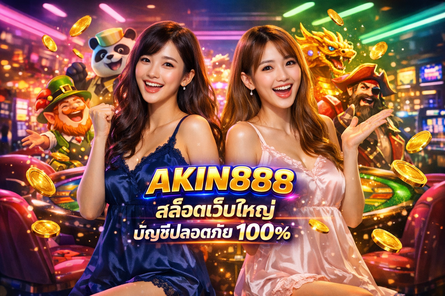 AKIN888 สล็อตเว็บใหญ่ บัญชีปลอดภัย 100%
